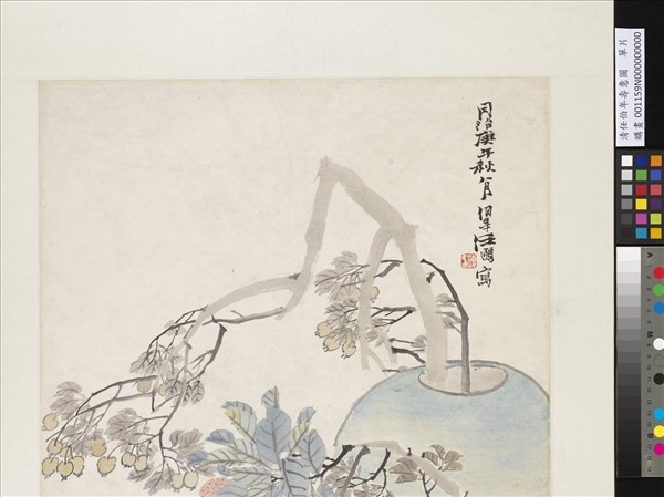 清任伯年壽意圖　單片