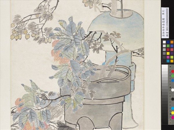 清任伯年壽意圖　單片