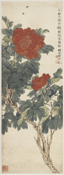 民國于非闇珊瑚鳳頭　單片