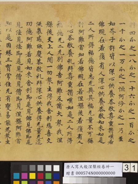 唐人寫大般涅槃經卷卌一  　卷