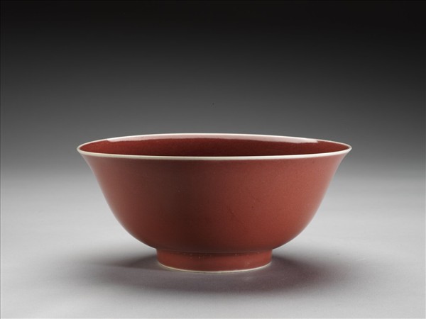 霽紅釉碗