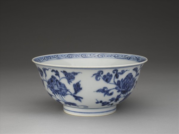 青花花果紋碗