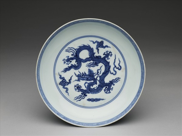 青花雲龍紋盤