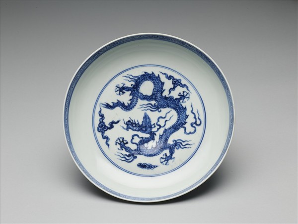 青花雲龍紋盤
