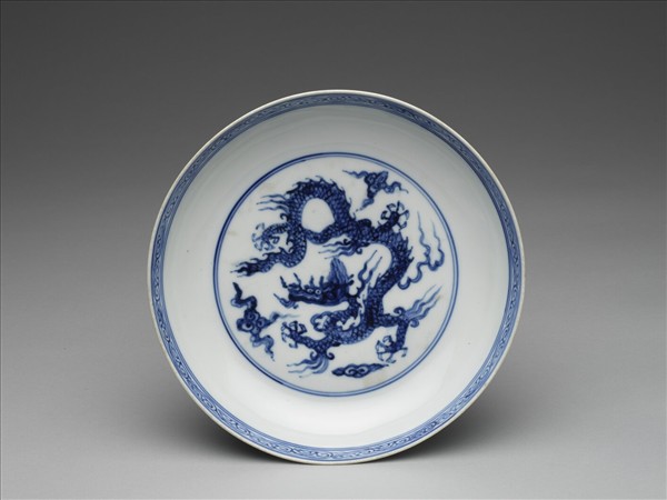 青花雲龍紋盤