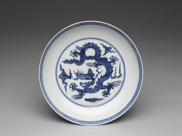 青花雲龍紋盤