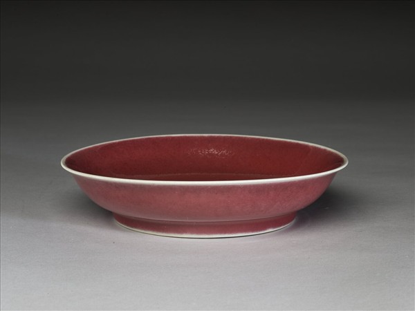 寶石紅釉盤