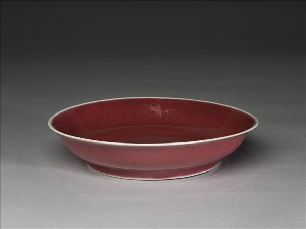 寶石紅釉盤