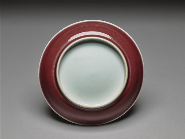 寶石紅釉盤