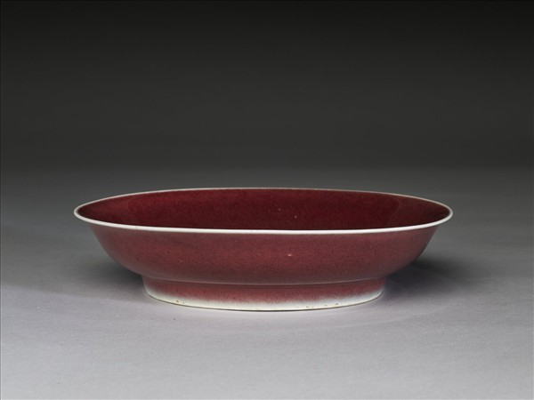 寶石紅釉盤