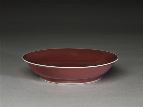 寶石紅釉盤