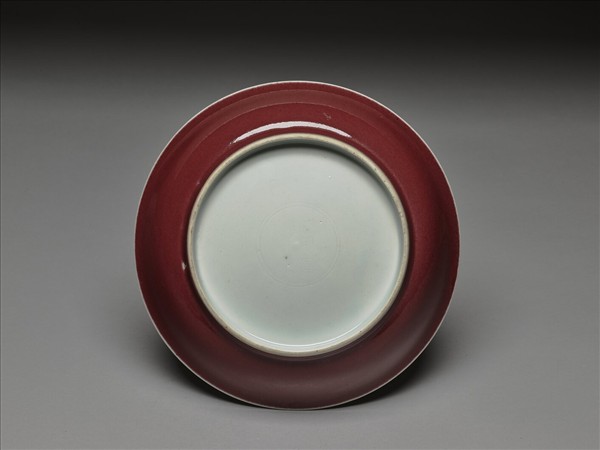 寶石紅釉盤