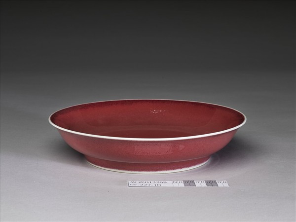 寶石紅釉盤