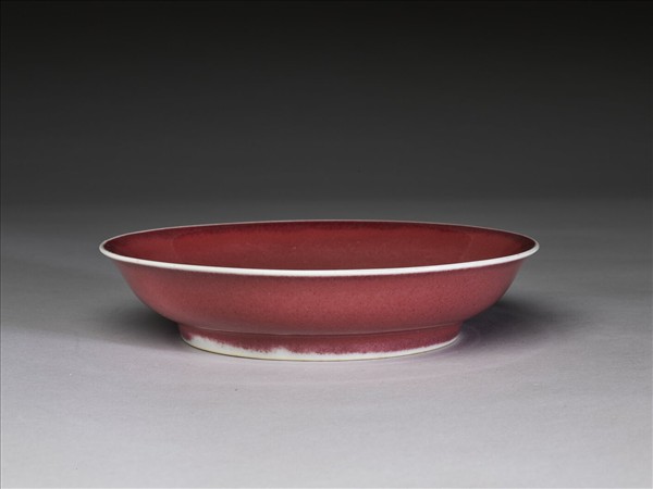 寶石紅釉盤