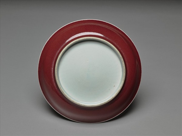 寶石紅釉盤