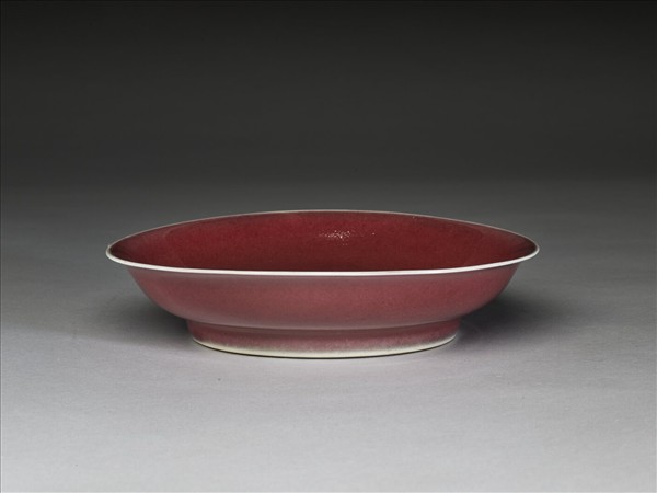 寶石紅釉盤
