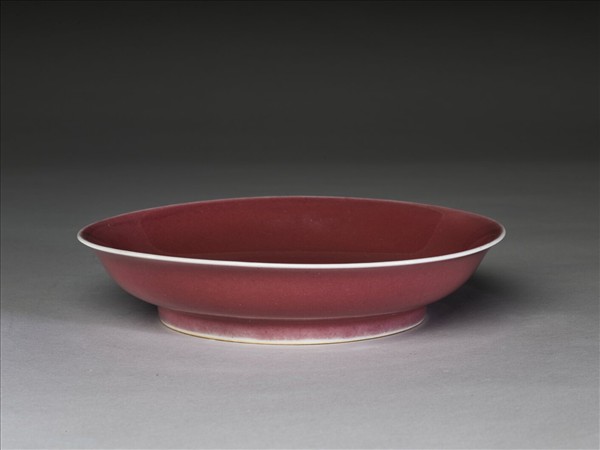 寶石紅釉盤