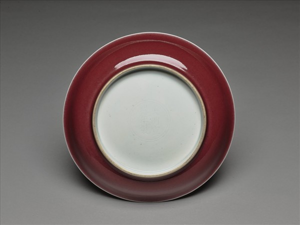 寶石紅釉盤