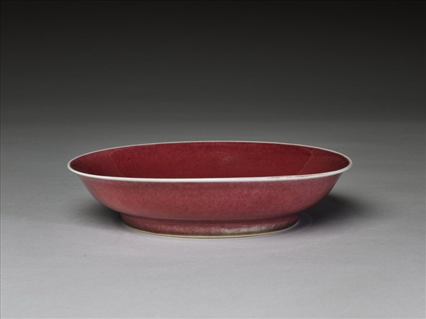 寶石紅釉盤