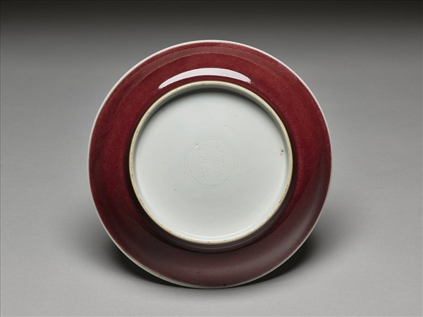 寶石紅釉盤