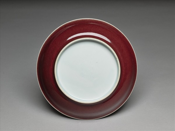 寶石紅釉盤