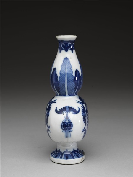 青花福壽紋葫蘆瓶