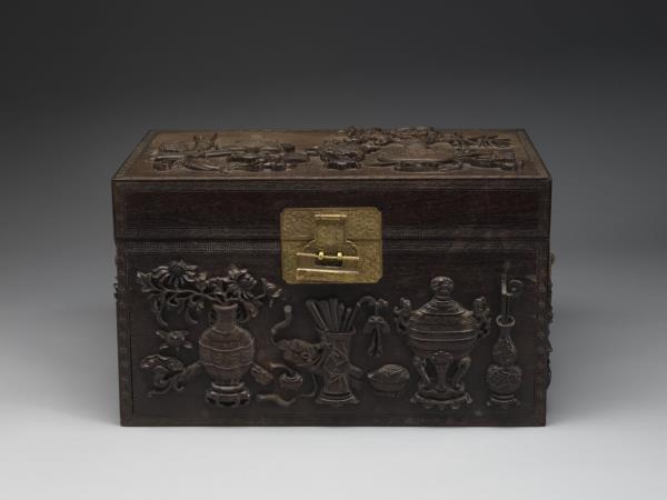 紫檀博古圖長方匣