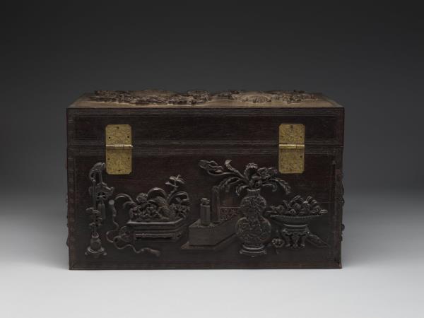 紫檀博古圖長方匣