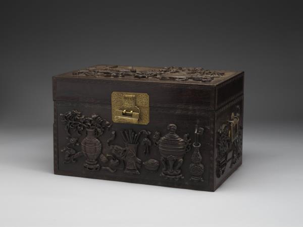 紫檀博古圖長方匣