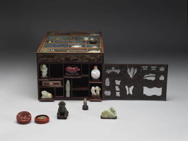 紫檀博古圖長方匣