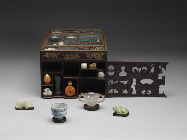 紫檀博古圖長方匣