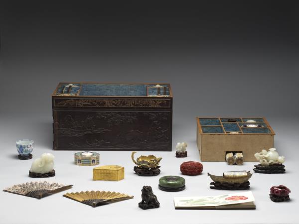 紫檀博古圖長方匣