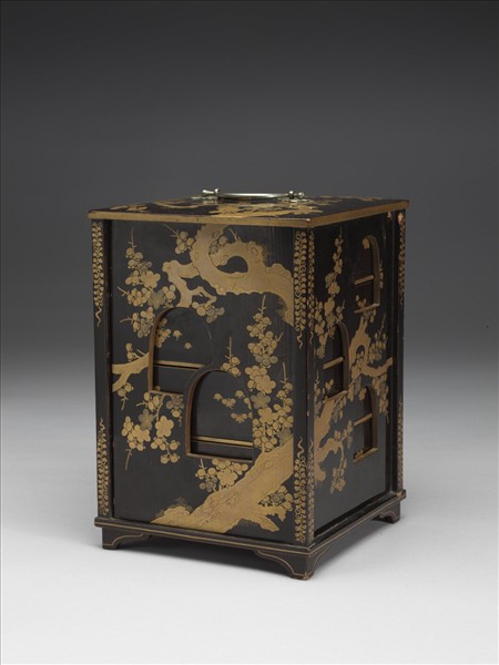 梅蒔繪四層提盒