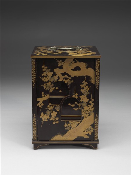 梅蒔繪四層提盒