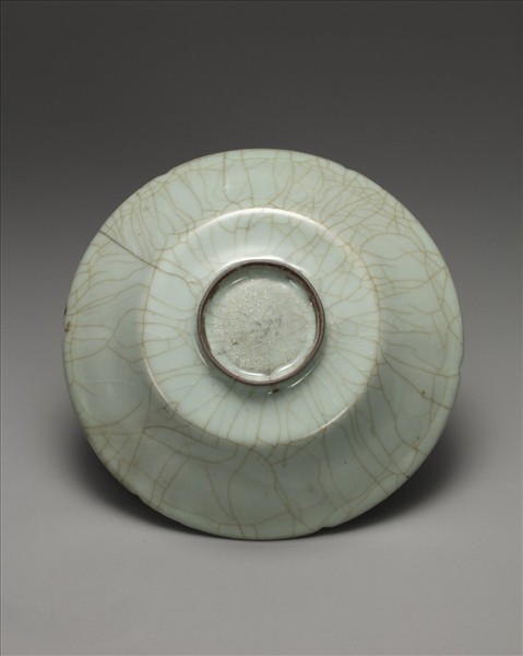 官窯 青瓷葵口盤