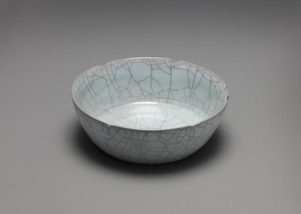 官窯 青瓷葵口洗