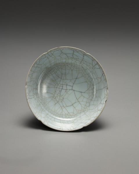 官窯 青瓷葵口洗