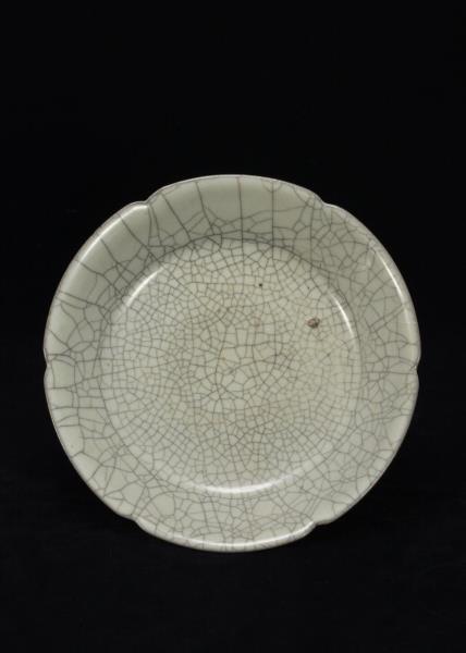 哥窯 青瓷葵口盤