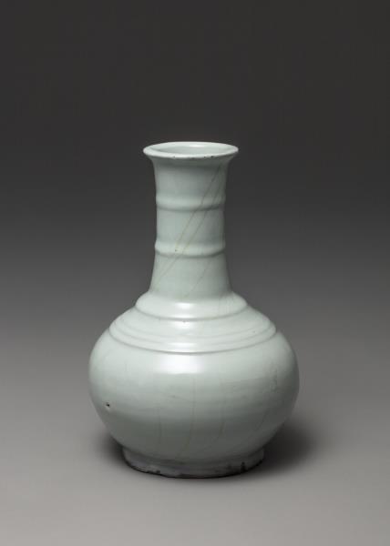 官窯 青瓷弦紋瓶