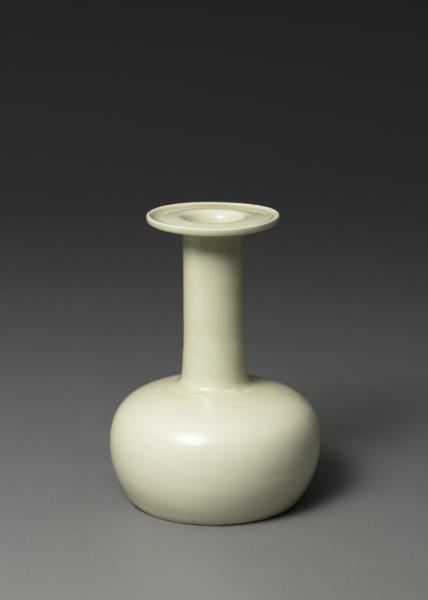 定窯 白瓷盤口紙槌瓶