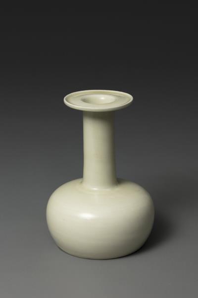 定窯 白瓷盤口紙槌瓶