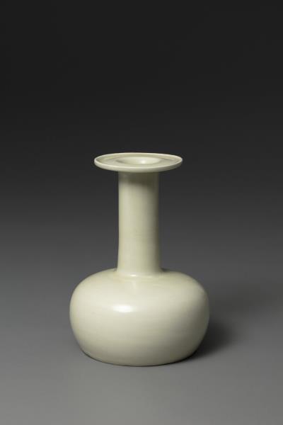 定窯 白瓷盤口紙槌瓶