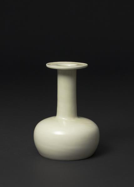 定窯 白瓷盤口紙槌瓶