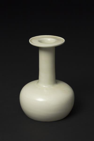 定窯 白瓷盤口紙槌瓶