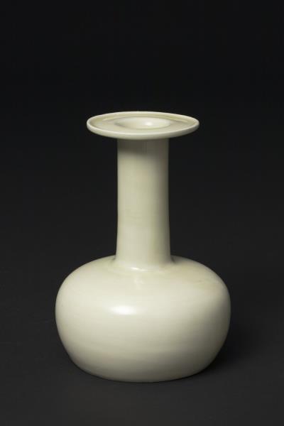 定窯 白瓷盤口紙槌瓶