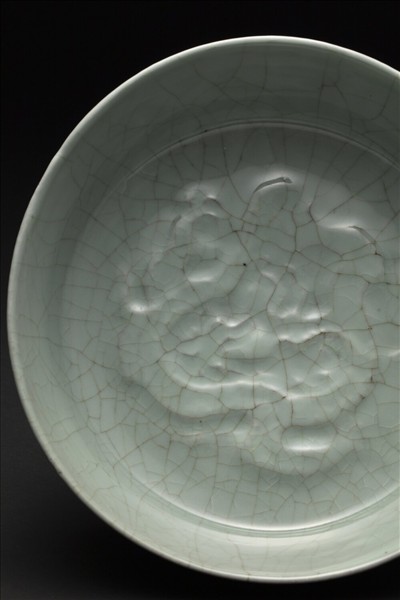 官窯 青瓷印花龍紋洗