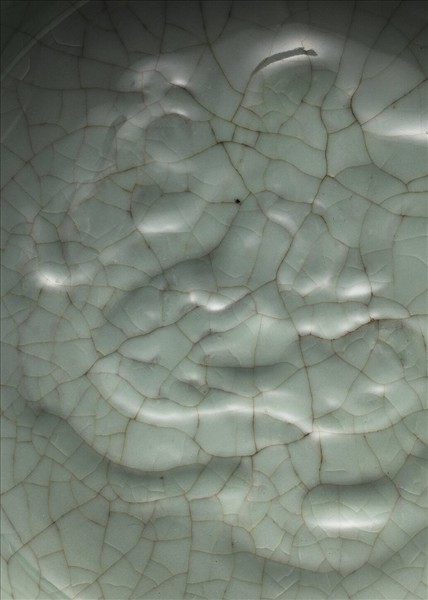 官窯 青瓷印花龍紋洗