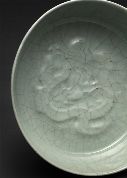 官窯 青瓷印花龍紋洗