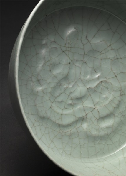 官窯 青瓷印花龍紋洗