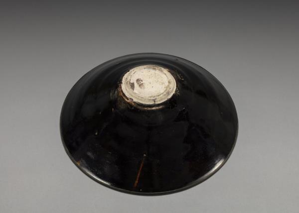 吉州窯 黑釉木葉紋茶盞